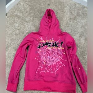 Pink spider hoodie